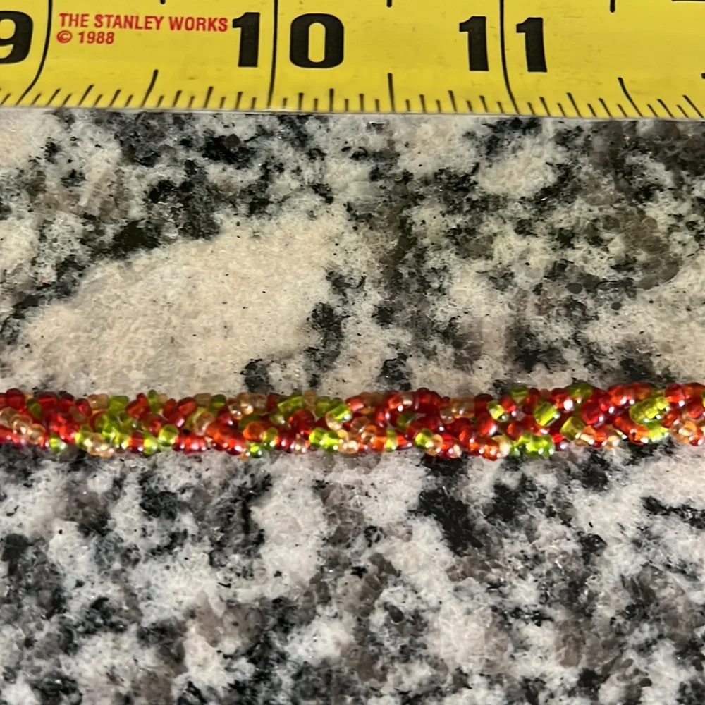 Pierre Urbach beaded rose bag on silk!  Braided Beaded strap!  So cute! - Picture 7 of 10